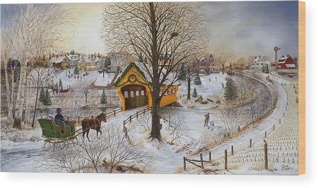 Winter Wood Print featuring the painting Winter Memories #1 by Doug Kreuger