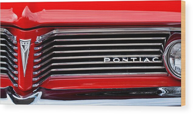 1962 Pontiac Catalina Sd Wood Print featuring the photograph 1962 Pontiac Catalina SD Grille by Jill Reger
