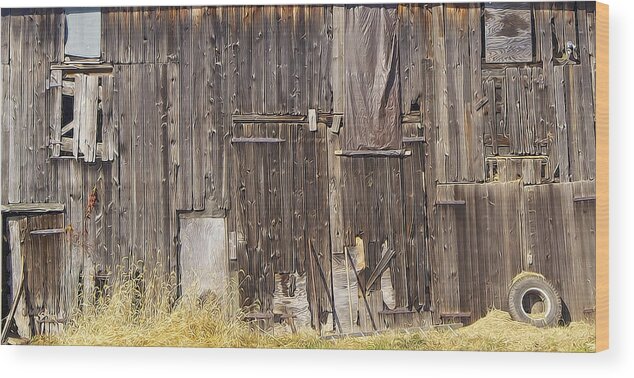 Abandon Wood Print featuring the photograph Abandoned Barn by David Letts