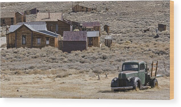Bodie Mining Town Wood Print featuring the photograph Bodie Mining Town by Wes and Dotty Weber
