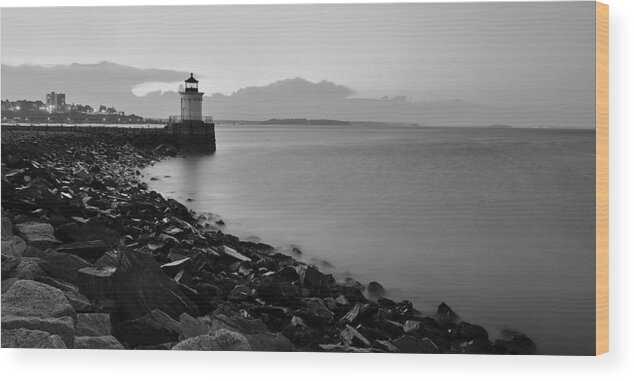Maine Wood Print featuring the photograph Bug Light by Paul Noble