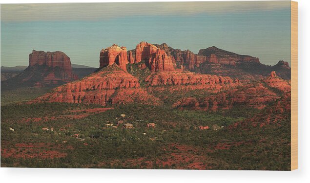 Scenics Wood Print featuring the photograph Cathedral Rocks In Sedona, Az by A. V. Ley