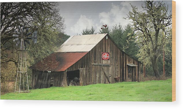 Barn Wood Print featuring the photograph Dr Pepper by KATIE Vigil