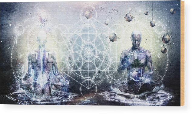 Spiritual Wood Print featuring the digital art Experience So Lucid Discovery So Clear by Cameron Gray