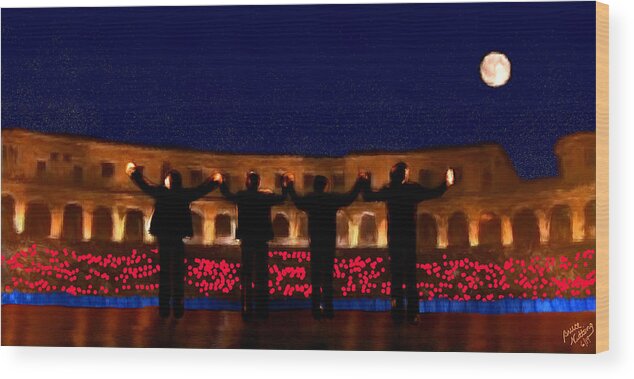 Il Divo Wood Print featuring the painting IL DIVO en concierto by Bruce Nutting