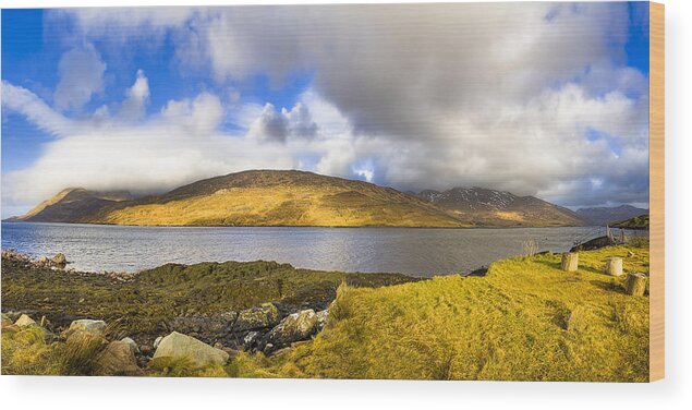 Galway Wood Print featuring the photograph Killary Harbour on the Irish West Coast by Mark Tisdale