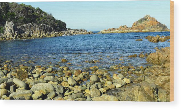 Landscape Wood Print featuring the photograph Mimosa Rocks by Terry Everson