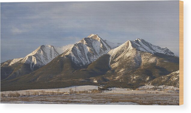 Colorado Wood Print featuring the photograph Mt. Princeton Sunrise by Aaron Spong