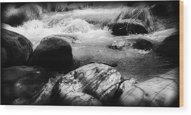 Water Wood Print featuring the photograph Oak Creek Canyon by James Bethanis