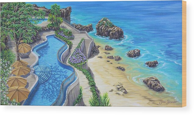 Ocean Wood Print featuring the painting Ocean Dream by Jane Girardot