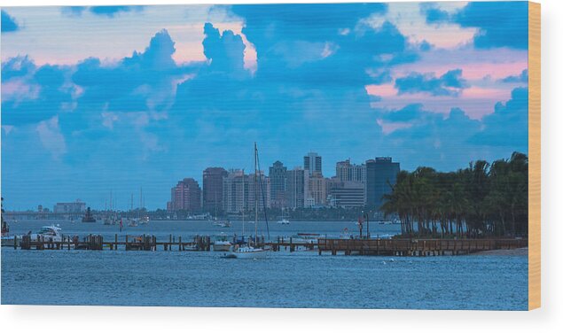 Peanut Island Wood Print featuring the photograph Peanut Island and Palm Beach by Ed Gleichman