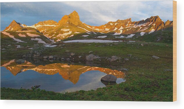 Colorado Wood Print featuring the photograph San Juan Sunrise - Colorado by Aaron Spong