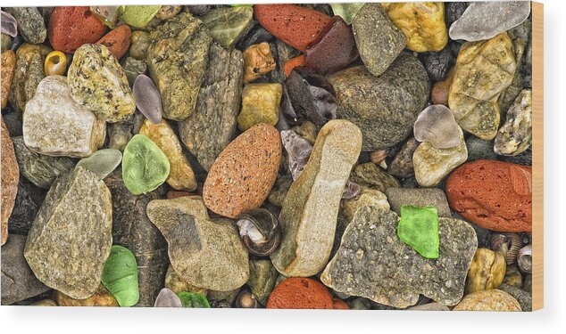 Sea Wood Print featuring the photograph Sea Glass by Darylann Leonard Photography