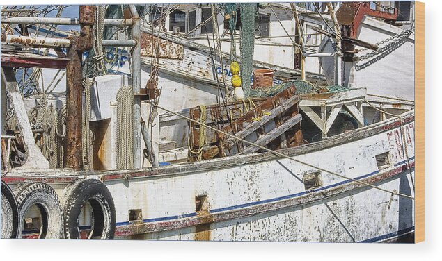 Florida Wood Print featuring the photograph Shrimp Boat by Wendell Thompson