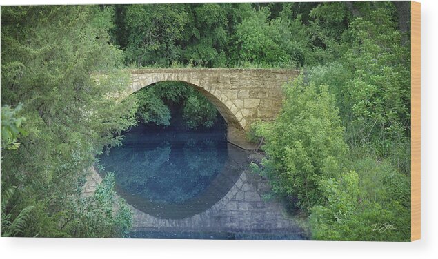 Stone Wood Print featuring the photograph Stone Arch Bridge in Butler County by Rod Seel