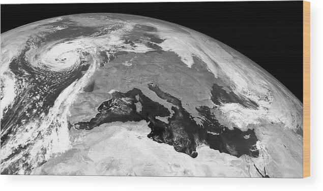Ophelia Wood Print featuring the photograph Storm Ophelia by University Of Dundee/science Photo Library