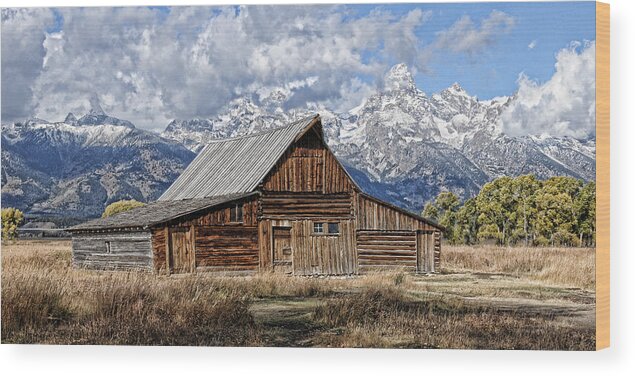  Wood Print featuring the photograph Teton Barn 3 by David Armstrong