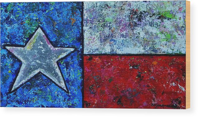 Texas Wood Print featuring the painting Texas in Color by Patti Schermerhorn