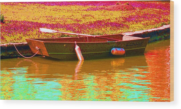 Boat Wood Print featuring the digital art The Boat by Barbara McDevitt