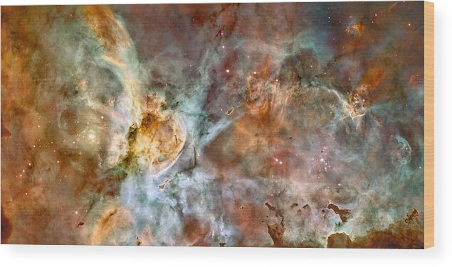 Hubble Wood Print featuring the photograph The Carina Nebula #1 by Eric Glaser