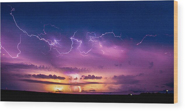 Axtell Nebraska Wood Print featuring the photograph The Sky Was Talking to Me... Part 2 by NebraskaSC