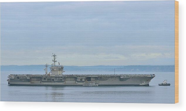Nimitz Wood Print featuring the photograph USS Nimitz by Jeff Cook