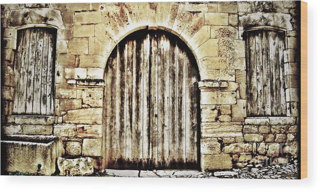 Door Wood Print featuring the photograph Ancient Facade by Paul Topp