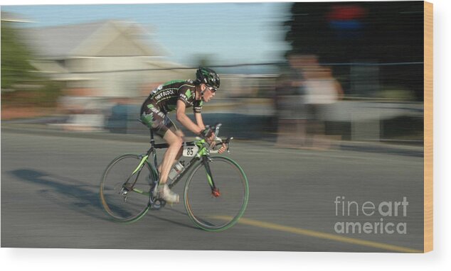 Bicycles Wood Print featuring the photograph Chasing the Pack by Vivian Christopher