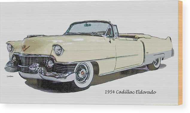 Cadillac Eldorado Wood Print featuring the digital art Eldorado by Larry Linton