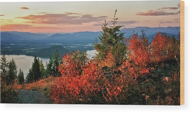 Autumn Color Wood Print featuring the photograph Gold Hill Sunset by Albert Seger