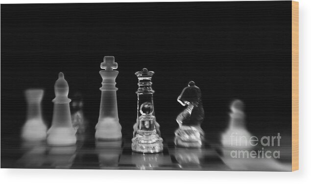 Chess Wood Print featuring the photograph Hunt For The King by Priska Wettstein