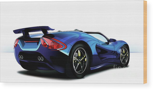 Fast Wood Print featuring the digital art Nice Ride by Brian Gibbs