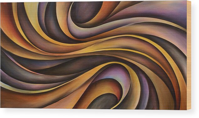 Art Wood Print featuring the painting Abstract Design 31 by Michael Lang