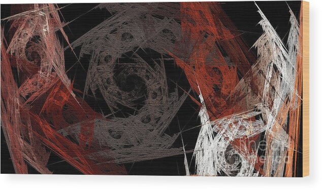 Panorama Wood Print featuring the digital art Andee Design Abstract 29 2017 by Andee Design