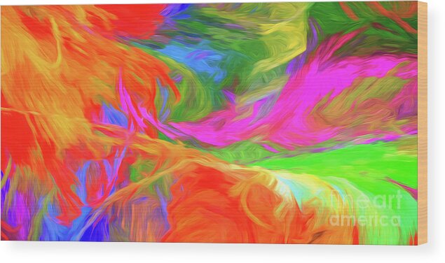 Panorama Wood Print featuring the digital art Andee Design Abstract 5 2015 by Andee Design