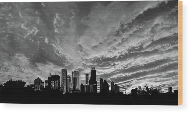 Austin Texas Wood Print featuring the photograph Austin Skyline by Scott Cordell