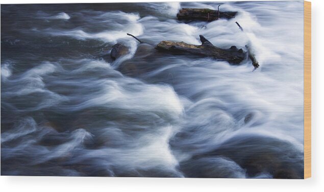 Cedar Wood Print featuring the photograph Cedar Creek Rapids by David Ralph Johnson