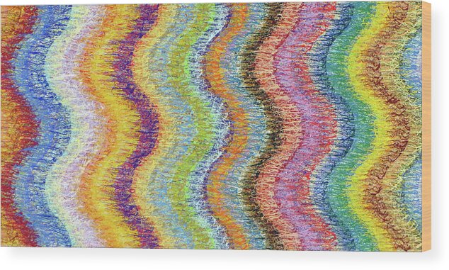 Color Wood Print featuring the painting Color Wave Study Number One by Stephen Mauldin