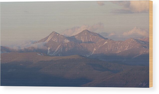 14ers Wood Print featuring the photograph Colorado 14ers Grays and Torreys Peaks by Aaron Spong