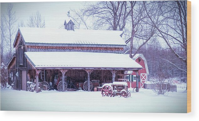 Blanket Wood Print featuring the photograph Cozy And Warm Blanket Of Snow by Leslie Montgomery