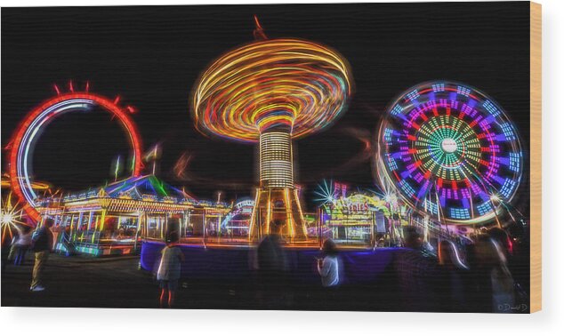 Fair Wood Print featuring the photograph Electric Fair by David Dedman