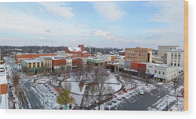 Gainesville Wood Print featuring the photograph Frozen Hometown by Jason Bohannon