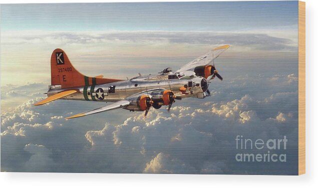 B17 Wood Print featuring the digital art Fuddy Duddy by Airpower Art