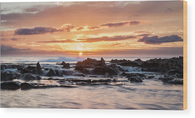 Paradise Cove Wood Print featuring the photograph Horizon in Paradise by Heather Applegate