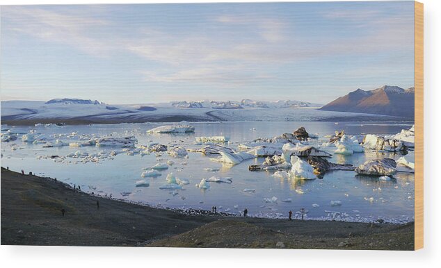 Iceland Wood Print featuring the photograph Jokulsarlon Glacial Lagoon Iceland by Amelia Racca