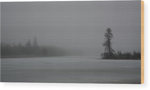 Lake Wood Print featuring the photograph Lake in Winter by Whispering Peaks Photography