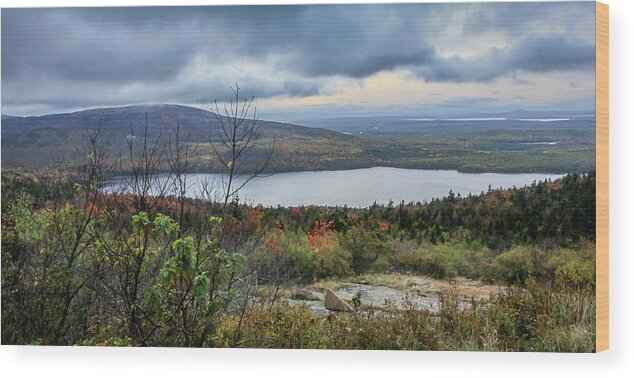 Maine Wood Print featuring the photograph Mountain view by Jane Luxton