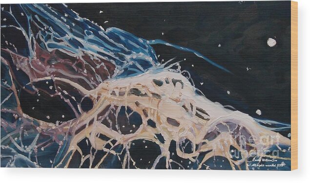 Nebula Wood Print featuring the painting Nebula by Laara WilliamSen