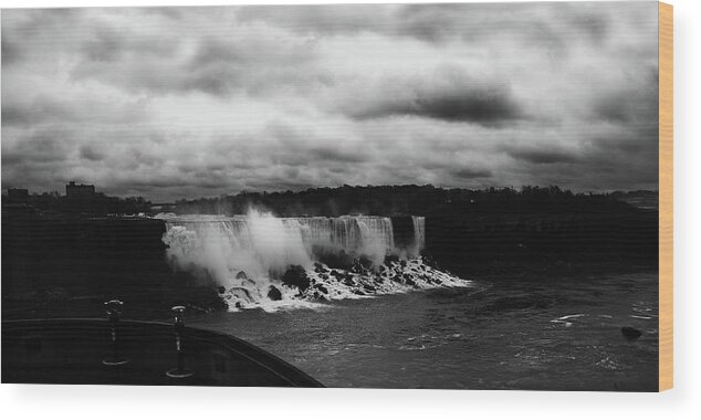 Clouds Wood Print featuring the photograph Niagara Falls - Small Falls by JGracey Stinson
