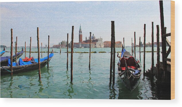 Venice Wood Print featuring the digital art On the Waterfront by Julian Perry